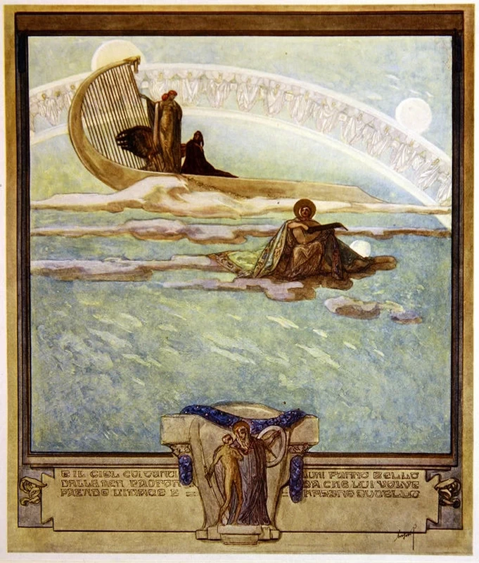 Illustrazione tratta dalla 'Divina Commedia' di Dante, Paradiso, Canto II